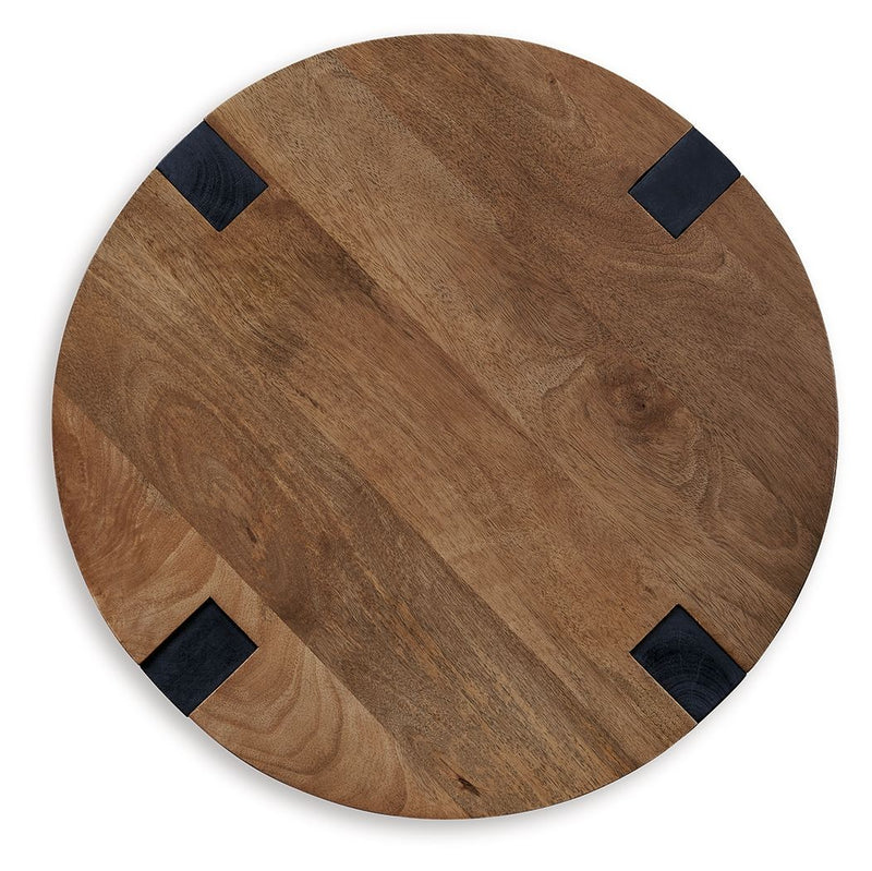 Hanneforth - Round End Table - Brown