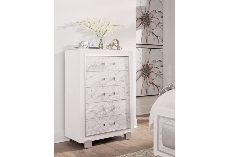 Santorini - 5 Piece Queen Bedroom Set - White