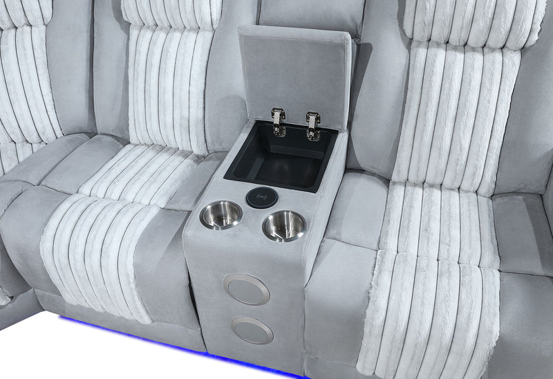 U8000 - P2 Sectional With LED - Light Gray