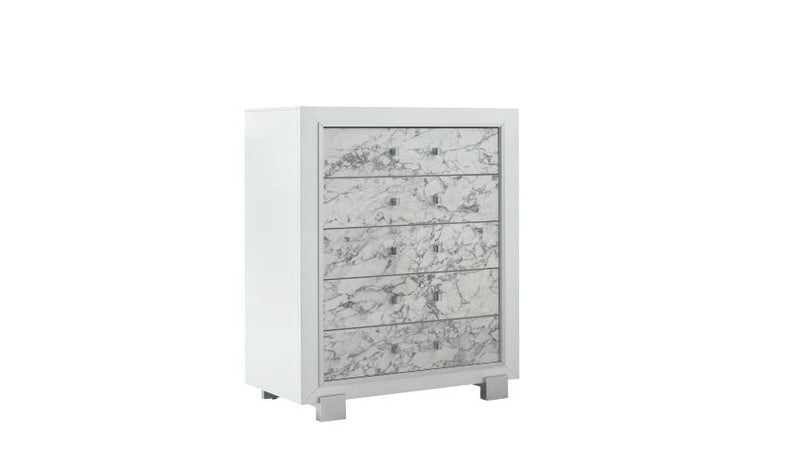 Santorini - 5 Piece Full Bedroom Set - White