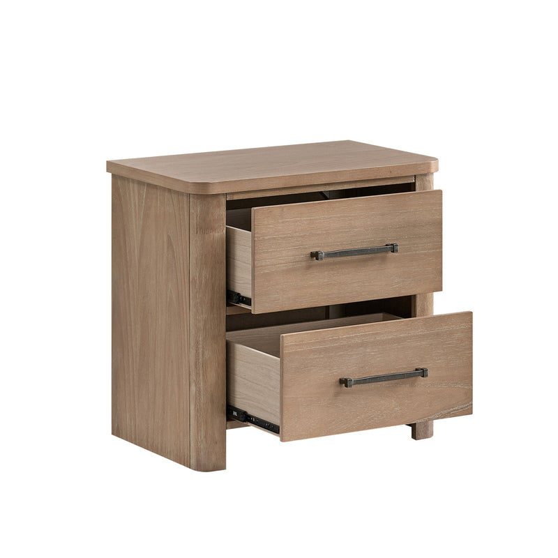 Anika - 2 Drawer Nightstand - Natural / Brown
