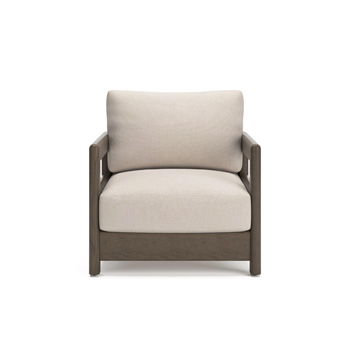 Arc Lake - Lounge Chair With Cushion - Brown / Beige - Furniture Source (IA) 