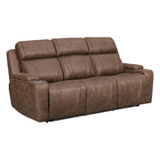 Carrow - Sofa With Power Headrest & Footrest, Stereo, Massage - Brown - Furniture Source (IA) 