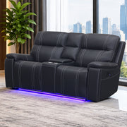 Hartley - Reclining Console Loveseat - Furniture Source (IA) 