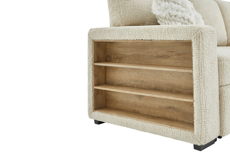 U0222 - Pull Out Sofa Bed With Speaker And 2 Pillows - Cream