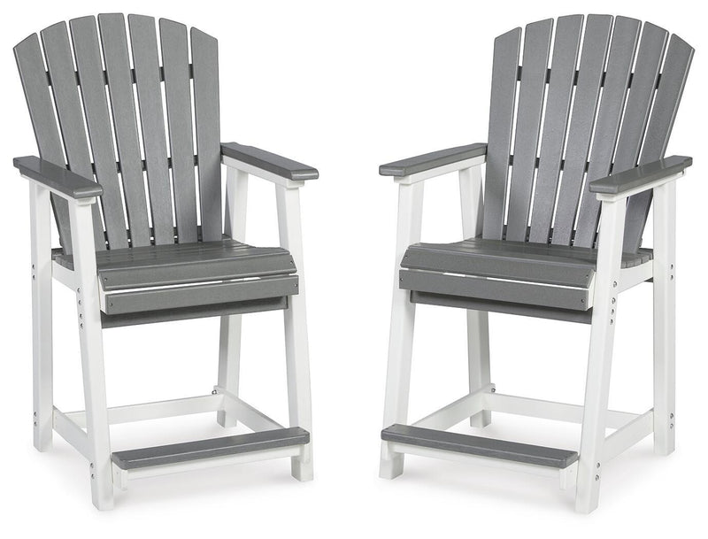Transville - Barstool (Set of 2) - Gray / White