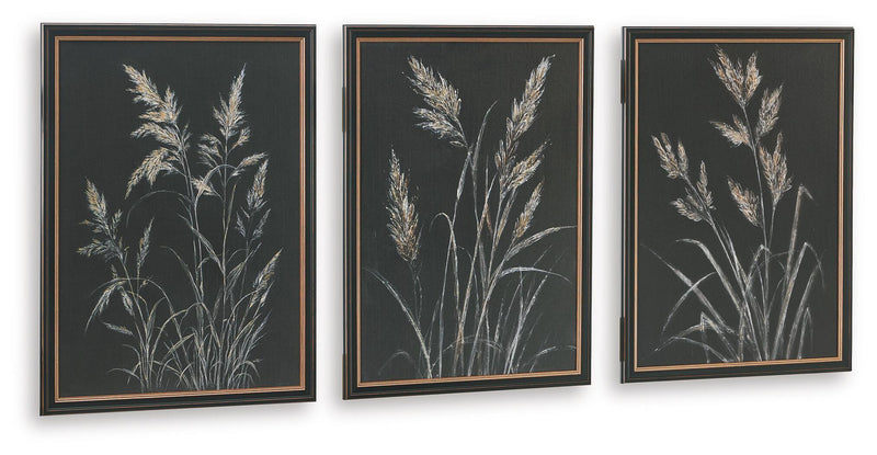 Janisburg - Wall Art Set (Set of 3) - Black / White / Brown