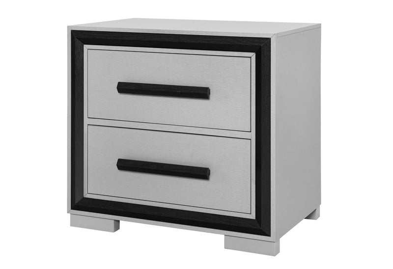 Amelia - Nightstand - Gray / Black