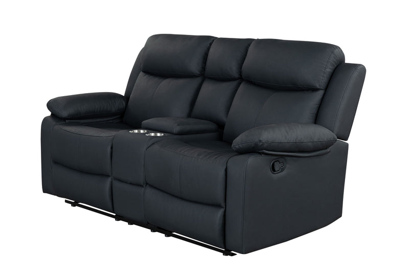 U6026 - Reclining Sofa With LED - Black