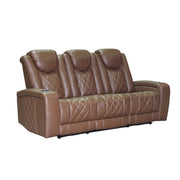 Dorian - Reclining Leather Sofa With Power Headrest And Footrest - Brown - Furniture Source (IA) 