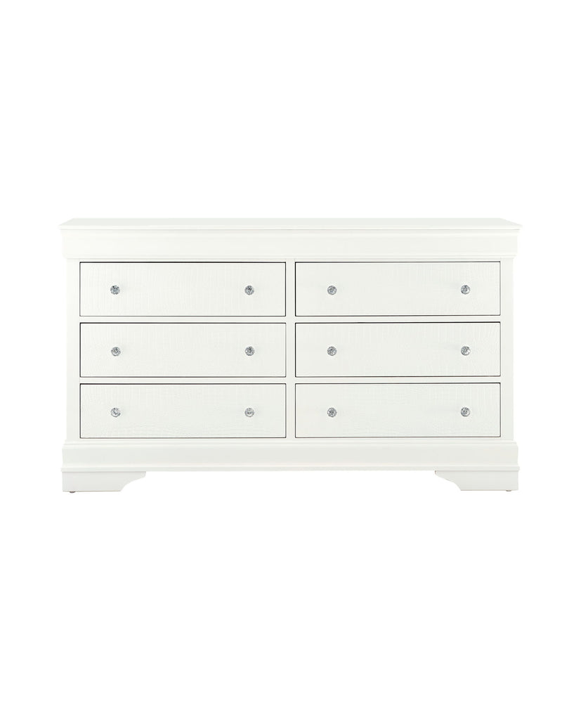 Pompei - 4 Piece Twin Bedroom Set (Bookcase Twin Bed, Dresser, Mirror And Nightstand) - White