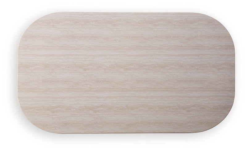 Dolan Creek - Rectangular Cocktail Table - Beige / Brown