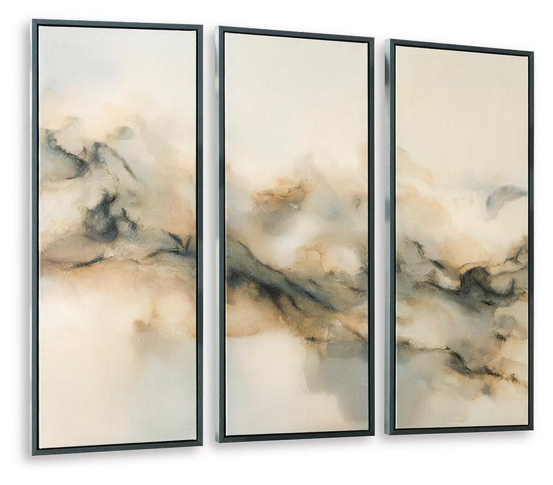 Larrondale - Wall Art Set (Set of 3) - Black / Gray / Brown