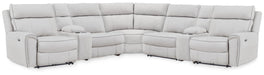 Social Pointe Reclining Sectional with Storage Consoles - Furniture Source (IA) 