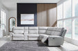 Social Pointe Reclining Sectional with Storage Consoles - Furniture Source (IA) 