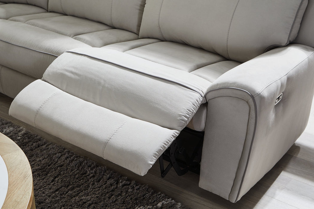 Social Pointe Reclining Sectional with Storage Console