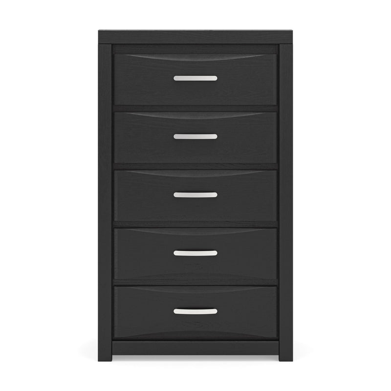 Stabotta - Five Drawer Chest - Black - Furniture Source (IA) 