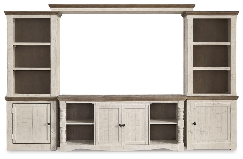 Havalance - 4 Pc. - Entertainment Center - 67" TV Stand - Brown / Beige