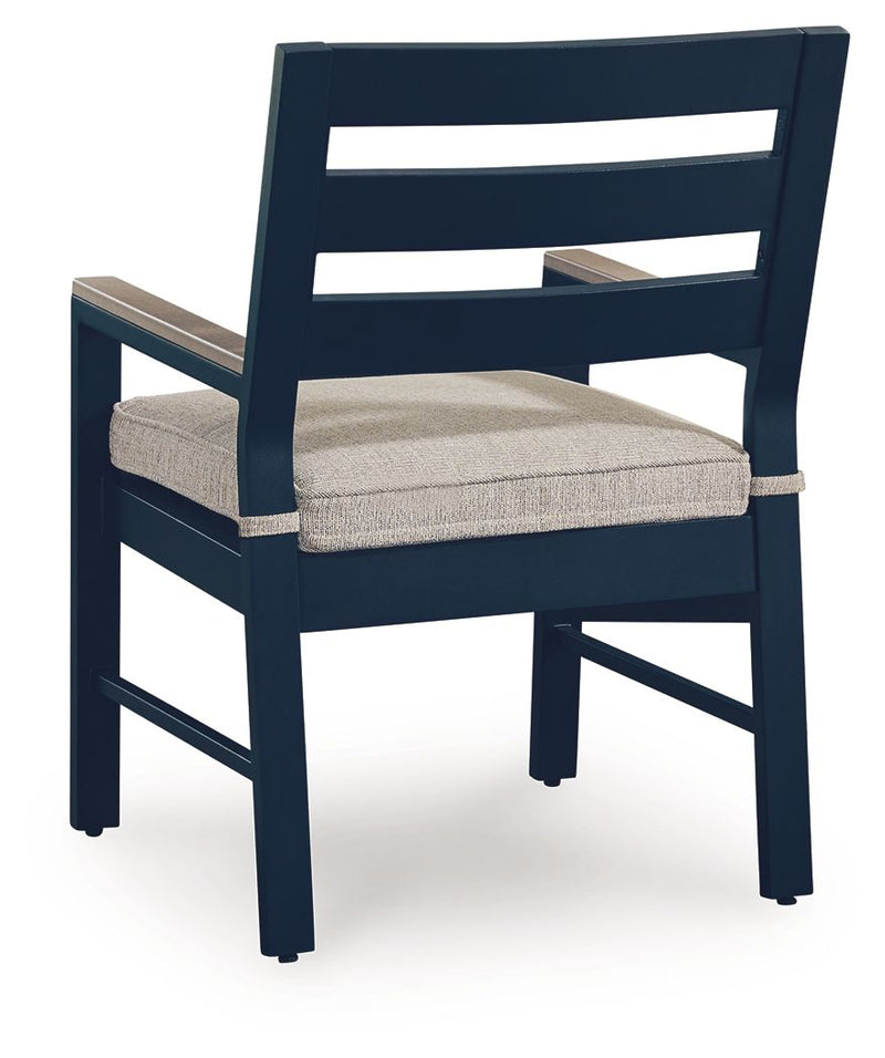East Beach - Arm Chair With Cushion (Set of 2) - Blue