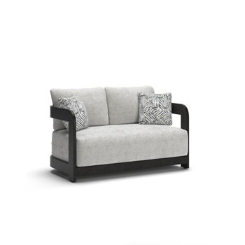 Salina Bay - Loveseat With Cushion - Black / Gray - Furniture Source (IA) 