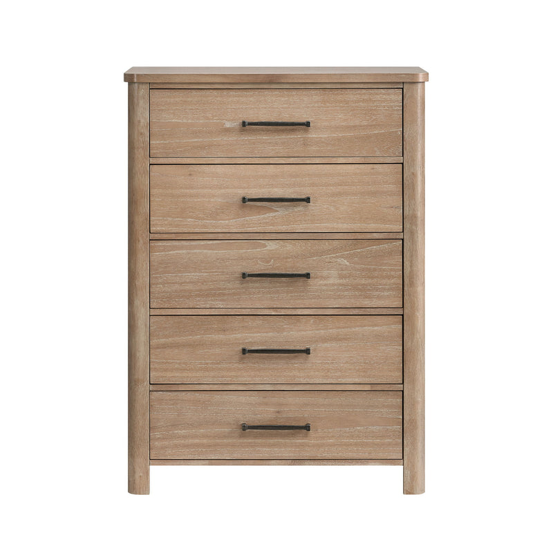 Anika - 5 Drawer Chest - Natural / Brown