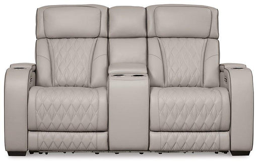 Boyington Power Reclining Loveseat with Console - Furniture Source (IA) 