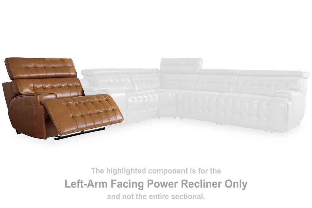 Temmpton Power Reclining Sectional Loveseat with Console