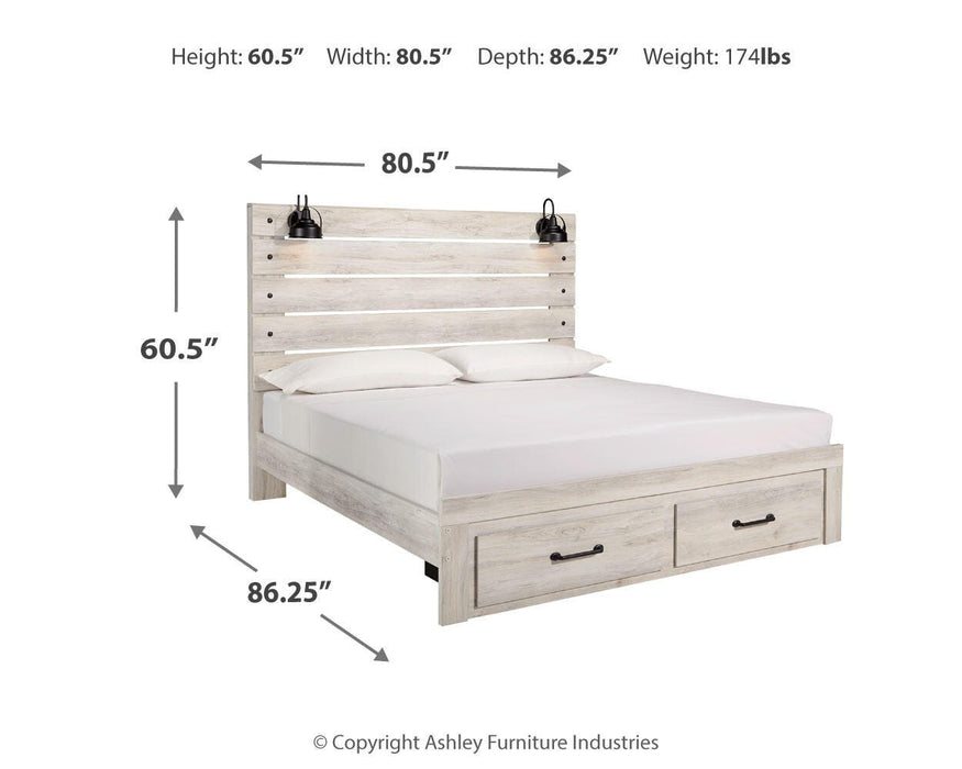 Cambeck Bed with 2 Storage Drawers - Furniture Source (IA) 