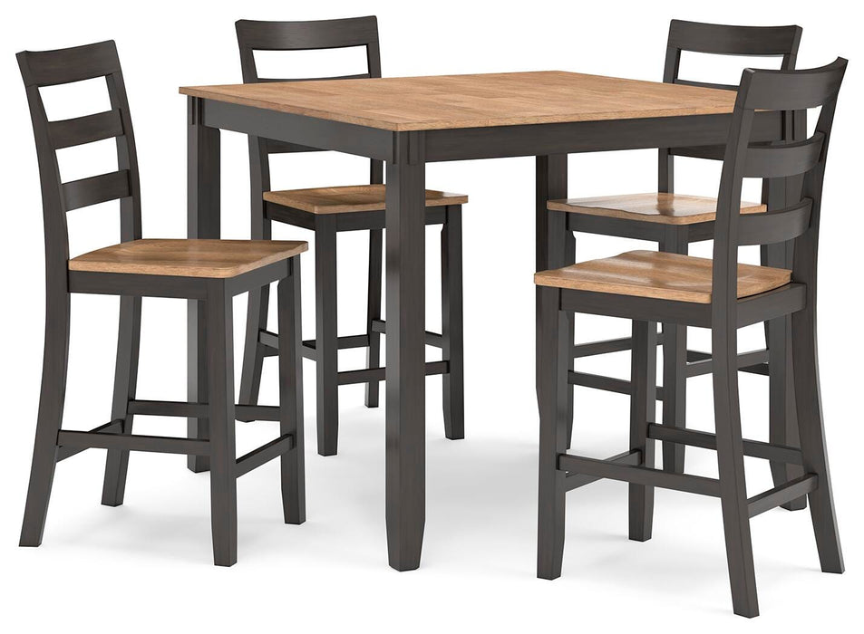 Gesthaven Counter Height Dining Table and 4 Barstools (Set of 5) - Furniture Source (IA) 
