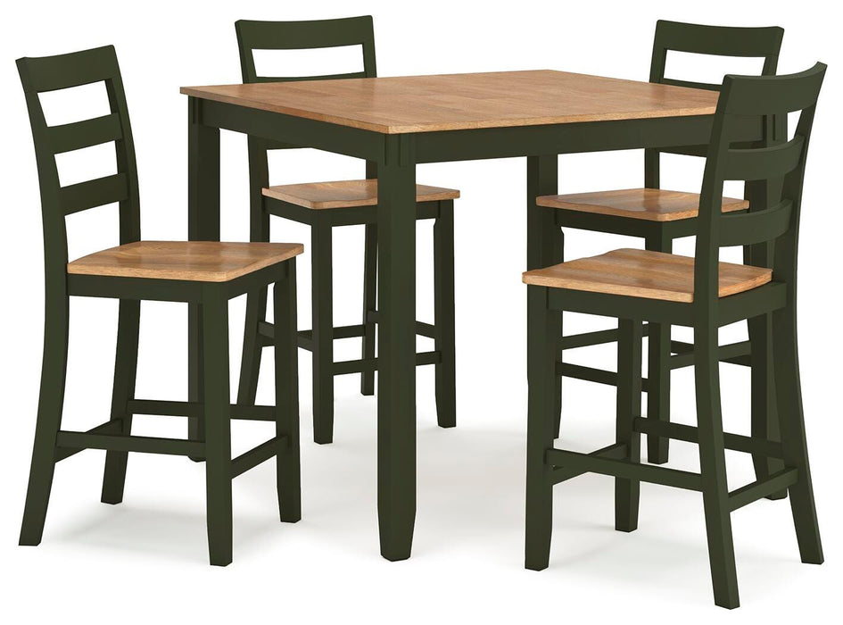 Gesthaven Counter Height Dining Table and 4 Barstools (Set of 5) - Furniture Source (IA) 