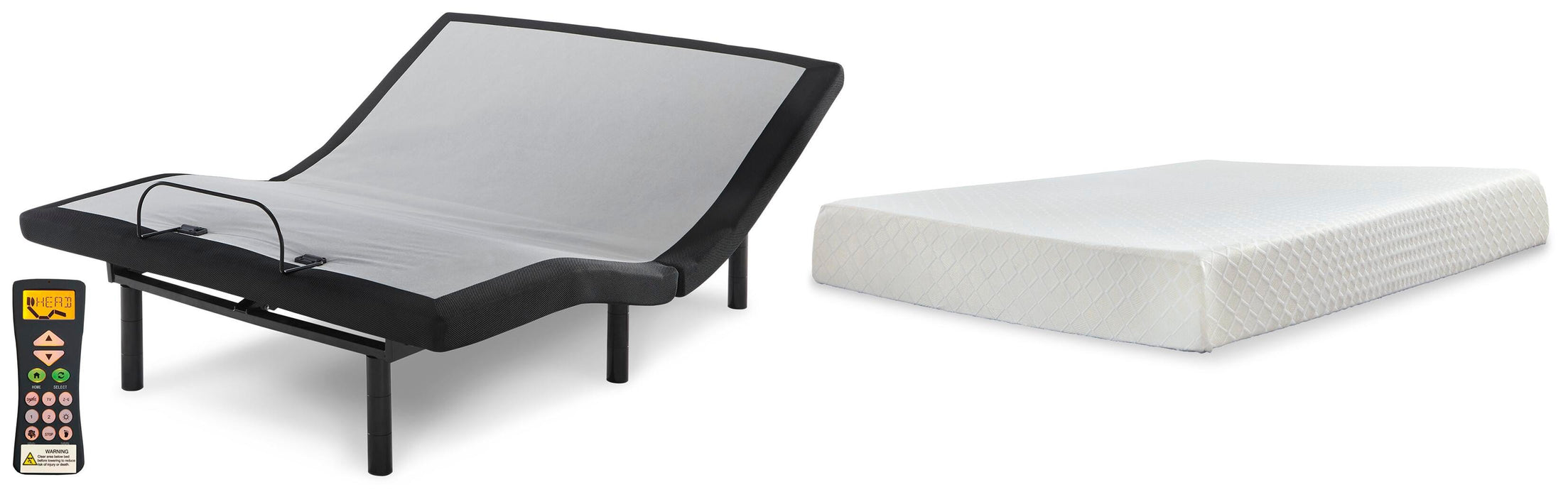 10 Inch Chime Memory Foam Mattress Set - Furniture Source (IA) 