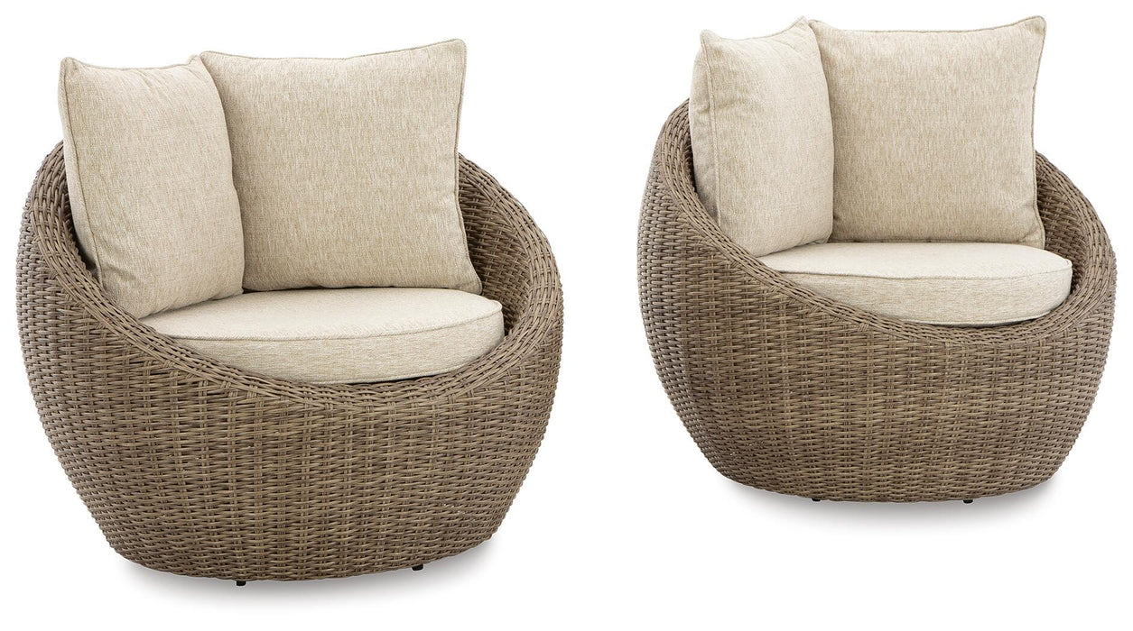 Danson Swivel Lounge with Cushion (Set of 2) - Furniture Source (IA) 