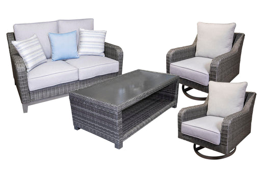 Elite Park Outdoor Loveseat, Lounge Chairs and Cocktail Table - Furniture Source (IA) 