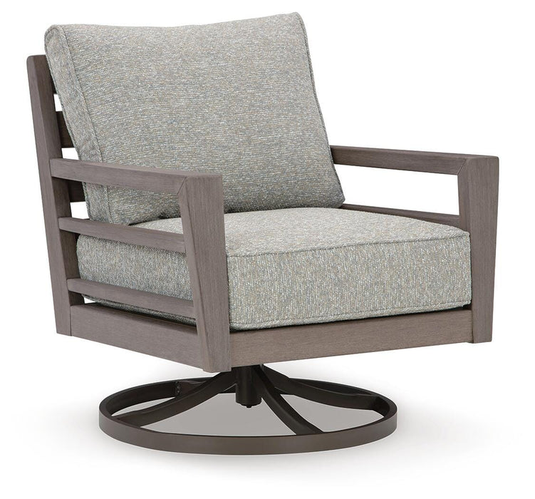 Hillside Barn Outdoor Swivel Lounge with Cushion - Furniture Source (IA) 