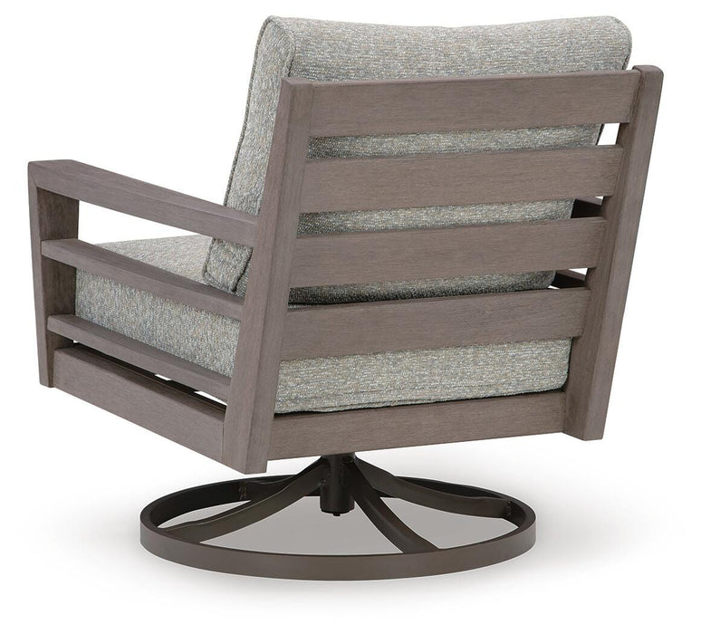 Hillside Barn Outdoor Swivel Lounge with Cushion - Furniture Source (IA) 