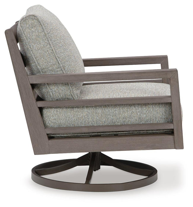 Hillside Barn Outdoor Swivel Lounge with Cushion - Furniture Source (IA) 