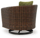 Horizon Hall Outdoor Swivel Lounge Chair with Cushion - Furniture Source (IA) 