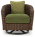 Horizon Hall Outdoor Swivel Lounge Chair with Cushion - Furniture Source (IA) 