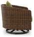 Horizon Hall Outdoor Swivel Lounge Chair with Cushion - Furniture Source (IA) 