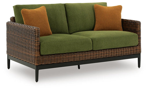 Horizon Hall Outdoor Loveseat with Cushion - Furniture Source (IA) 