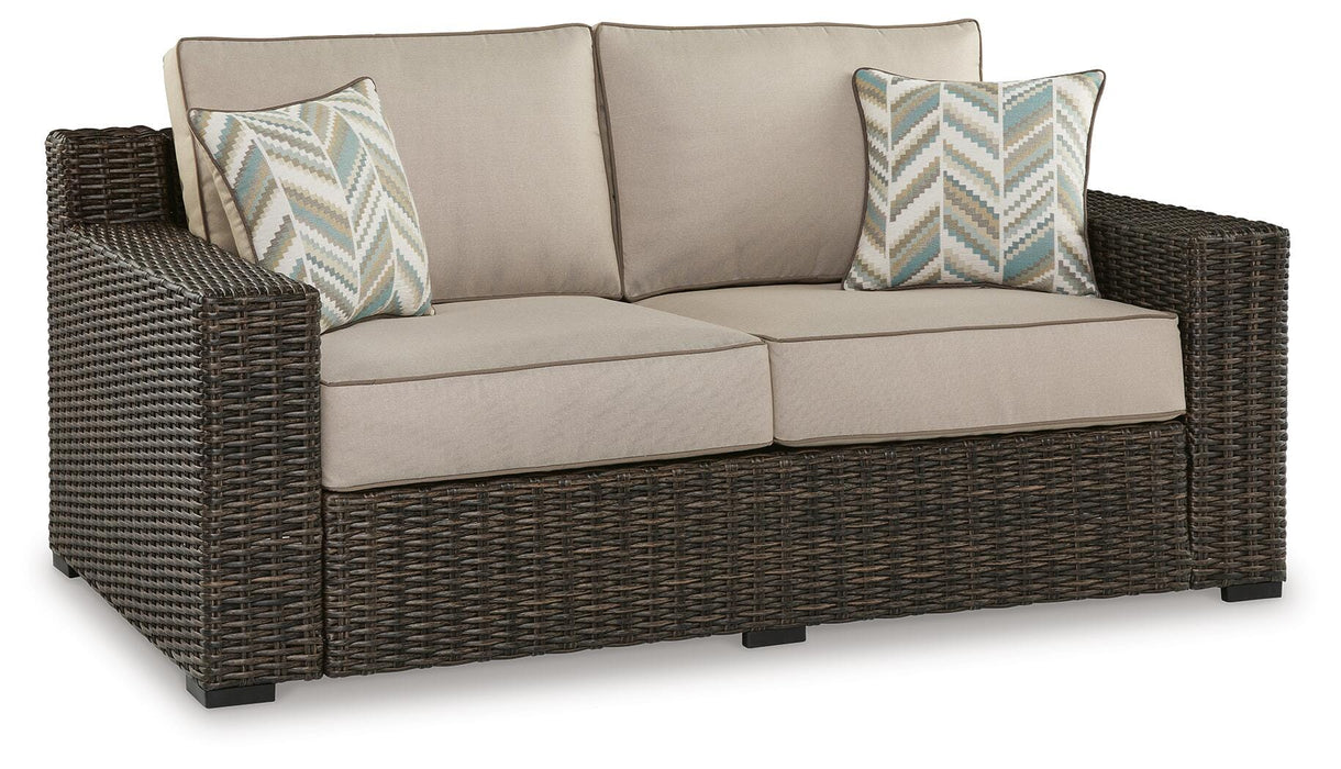 Coastline Bay Outdoor Loveseat with Cushion - Furniture Source (IA) 