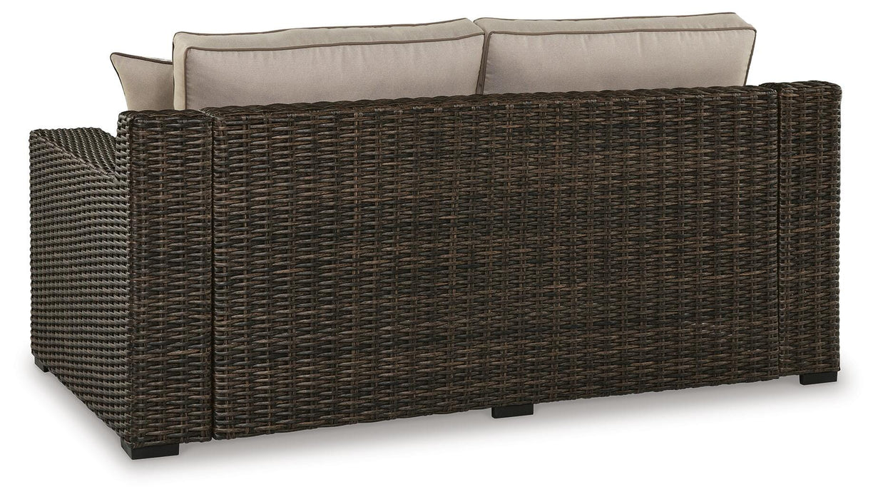 Coastline Bay Outdoor Loveseat with Cushion - Furniture Source (IA) 