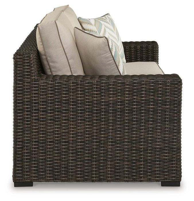 Coastline Bay Outdoor Loveseat with Cushion - Furniture Source (IA) 