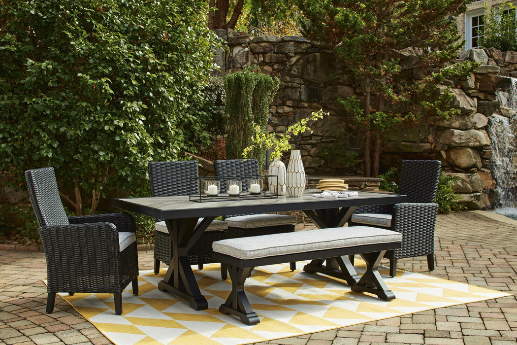 Beachcroft Outdoor Bench with Cushion - Furniture Source (IA) 