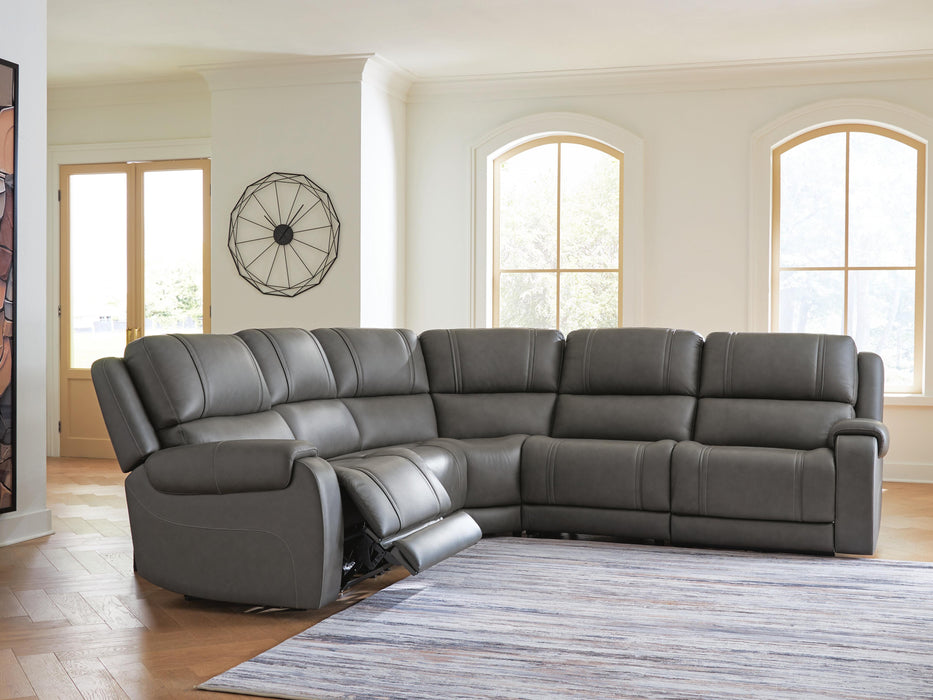 5Z - Pittson Power Reclining Sectional - Furniture Source (IA) 