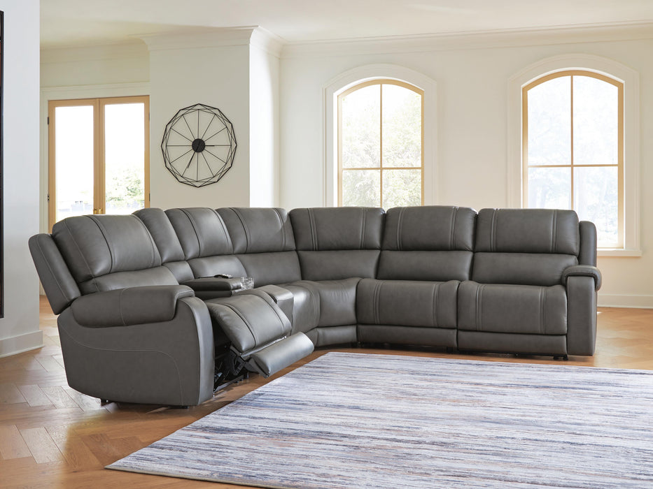 5Z - Pittson Power Reclining Sectional - Furniture Source (IA) 