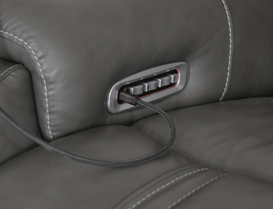 5Z - Pittson Power Sectional Reclining Sofa - Furniture Source (IA) 