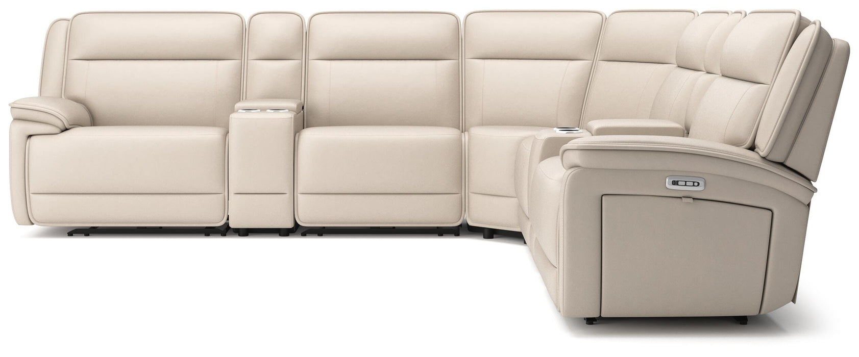 Double Deal Reclining Sectional with 2 Consoles - Furniture Source (IA) 