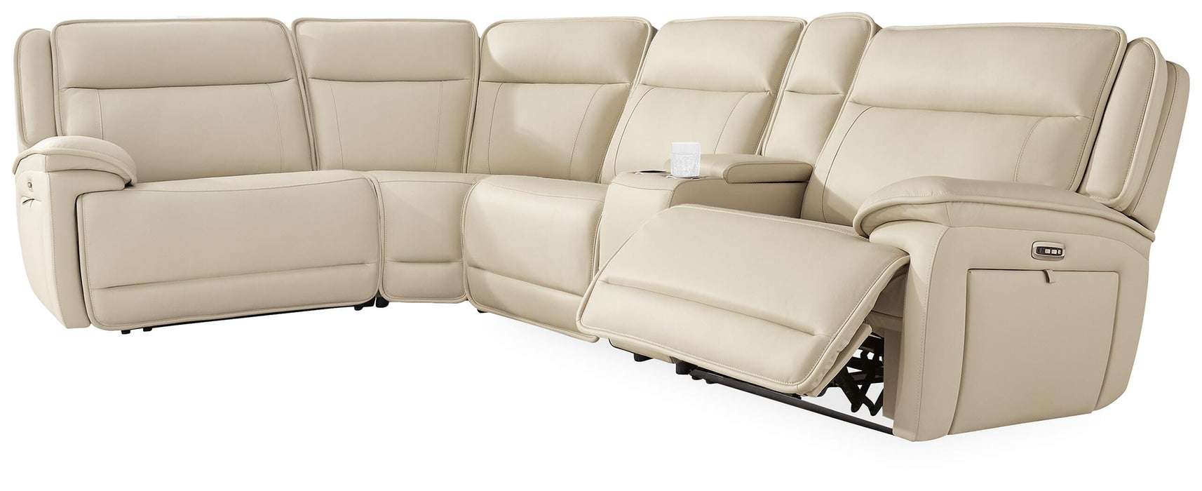 Double Deal Reclining Sectional with Console - Furniture Source (IA) 