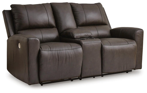 Boxmere Power Reclining Loveseat with Console - Furniture Source (IA) 